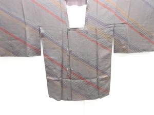 未使用品　斜め縞模様絵羽道行コート